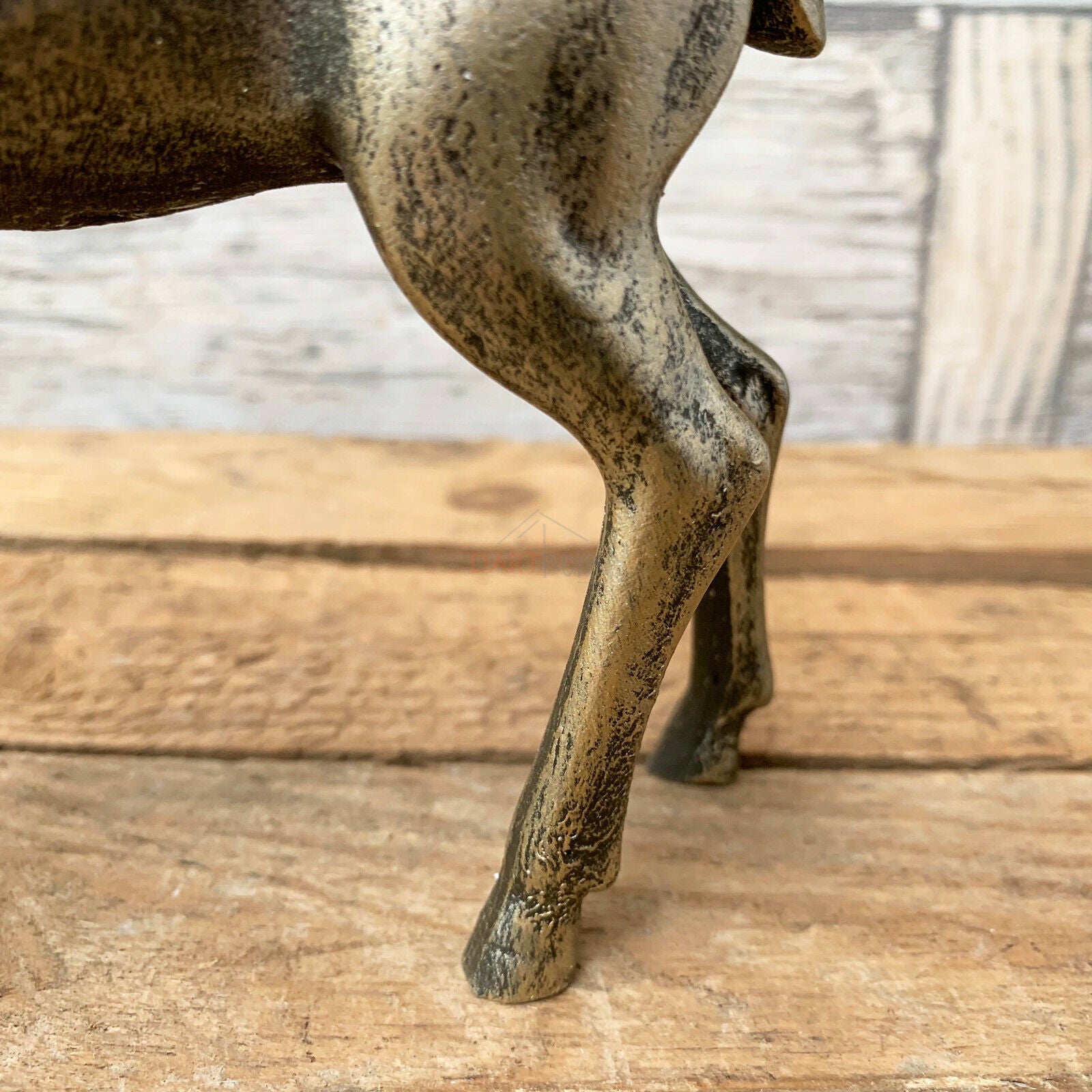 Antique Gold Right Facing Reindeer Sculpture