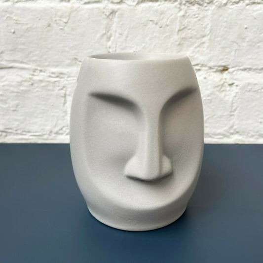 Easter Island Head Oil Burner - Grey