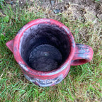 Zementroter Krug-Igel-Übertopf
