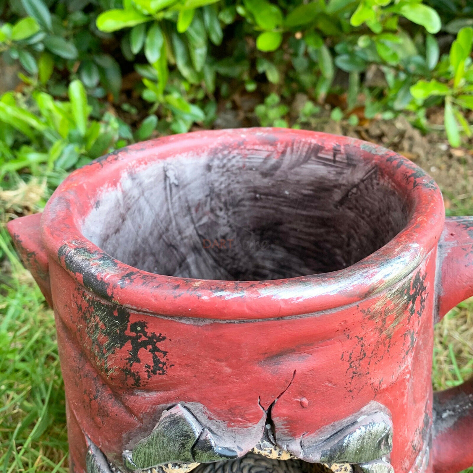 Zementroter Krug-Igel-Übertopf