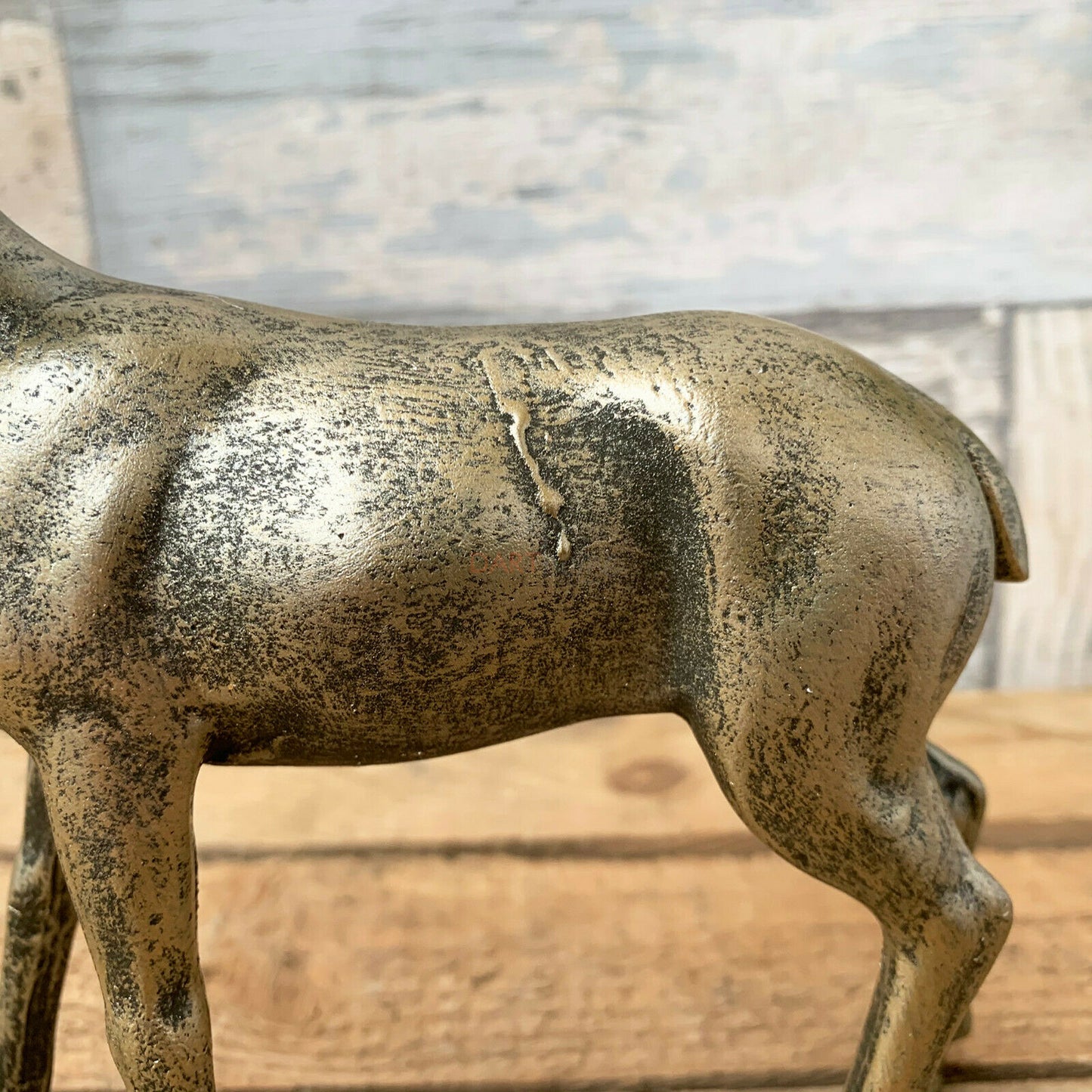 Antique Gold Right Facing Reindeer Sculpture