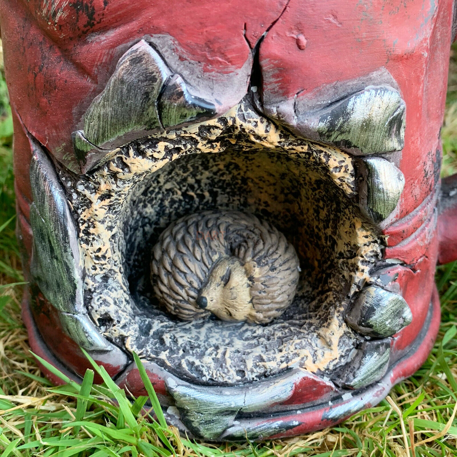 Zementroter Krug-Igel-Übertopf