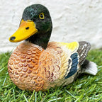 Miniature Colourful Content Duck Figurine