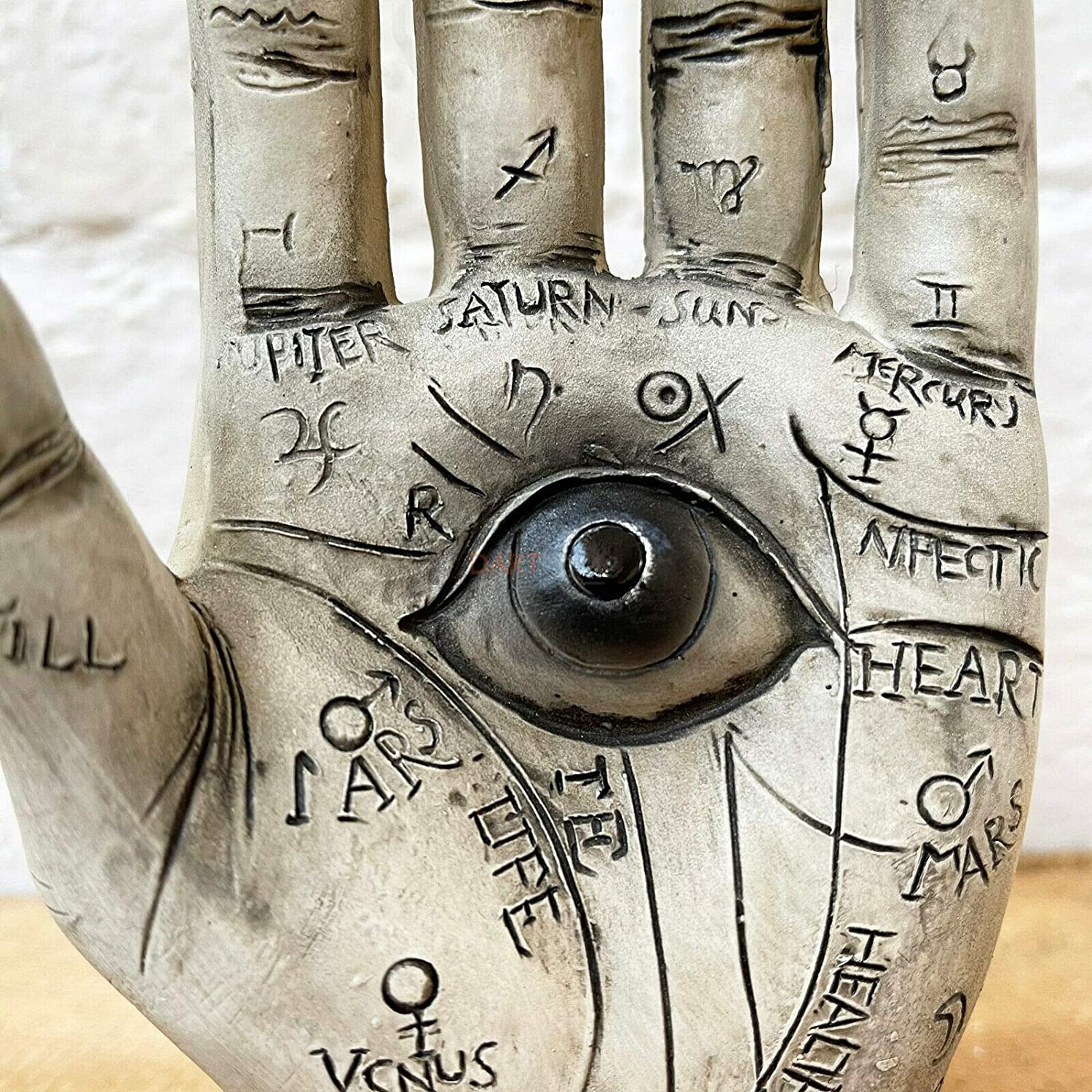 Distressed Palmistry Spiritual Hamsa Eye Ornament