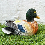 Miniature Colourful Content Duck Figurine