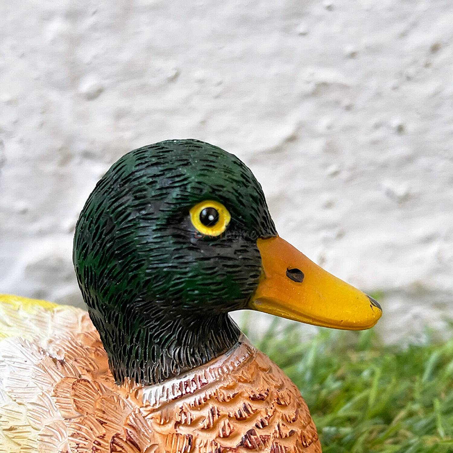 Miniature Colourful Content Duck Figurine