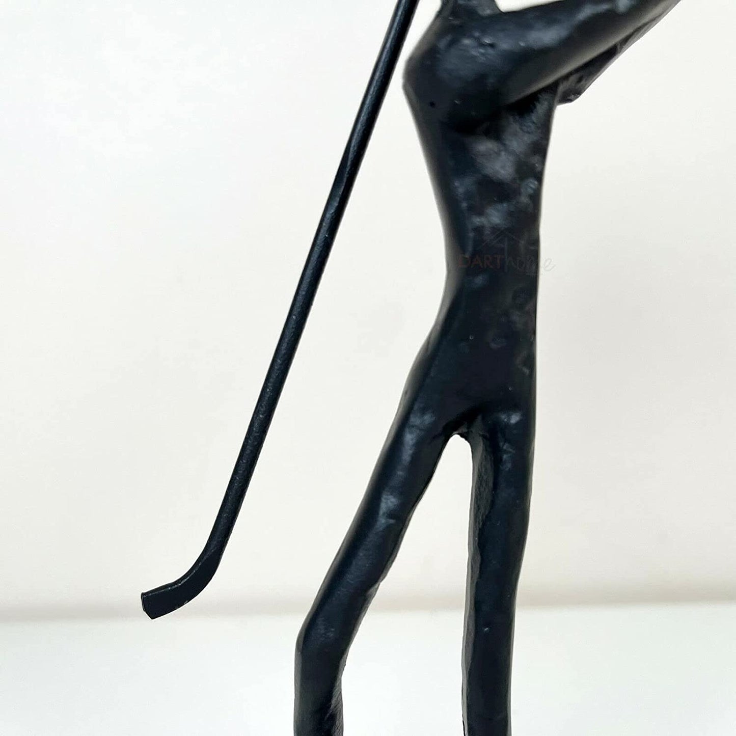 Cast Iron Golfer Sculpture 6x18cm