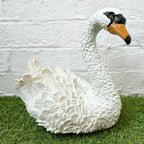 Weiße Schwan-Gartendekoration