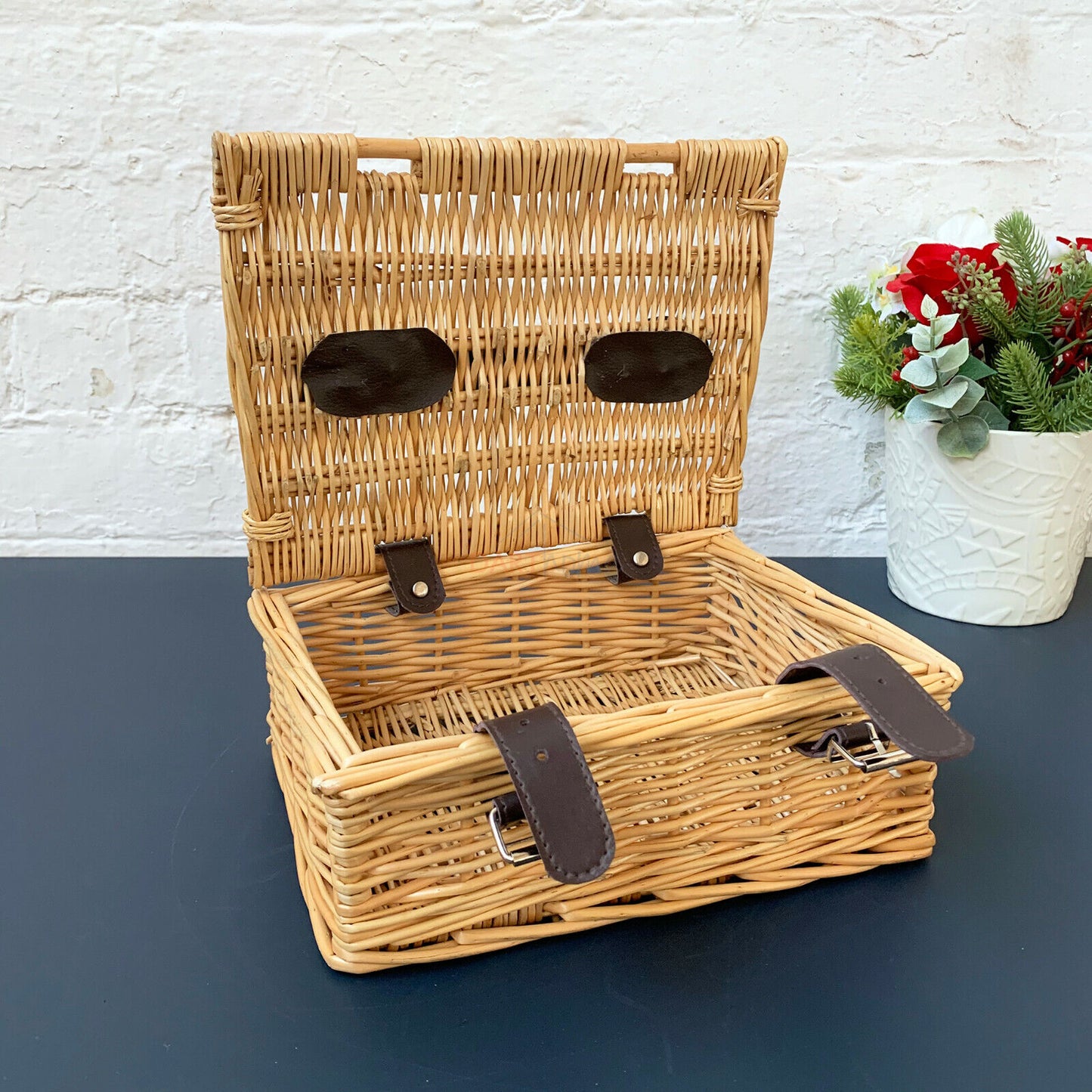 Buff Wicker Hamper Basket