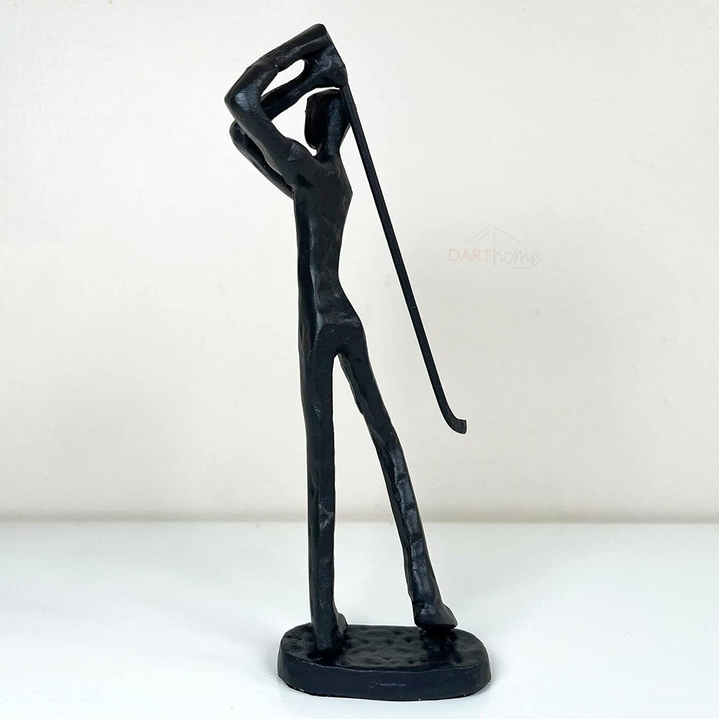 Cast Iron Golfer Sculpture 6x18cm