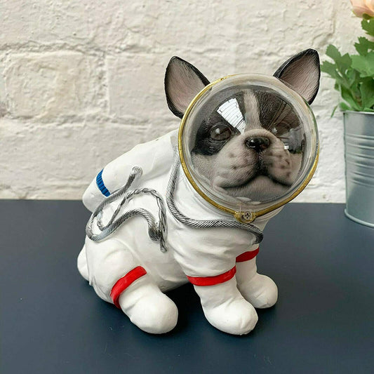 Weißer Space Dog Mops Ornament
