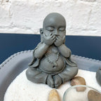 Dreifacher Buddha-Zen-Garten-Kerzenhalter