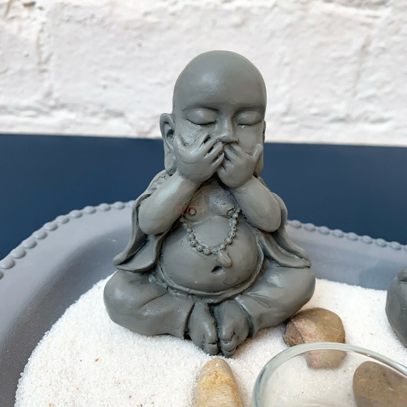 Dreifacher Buddha-Zen-Garten-Kerzenhalter