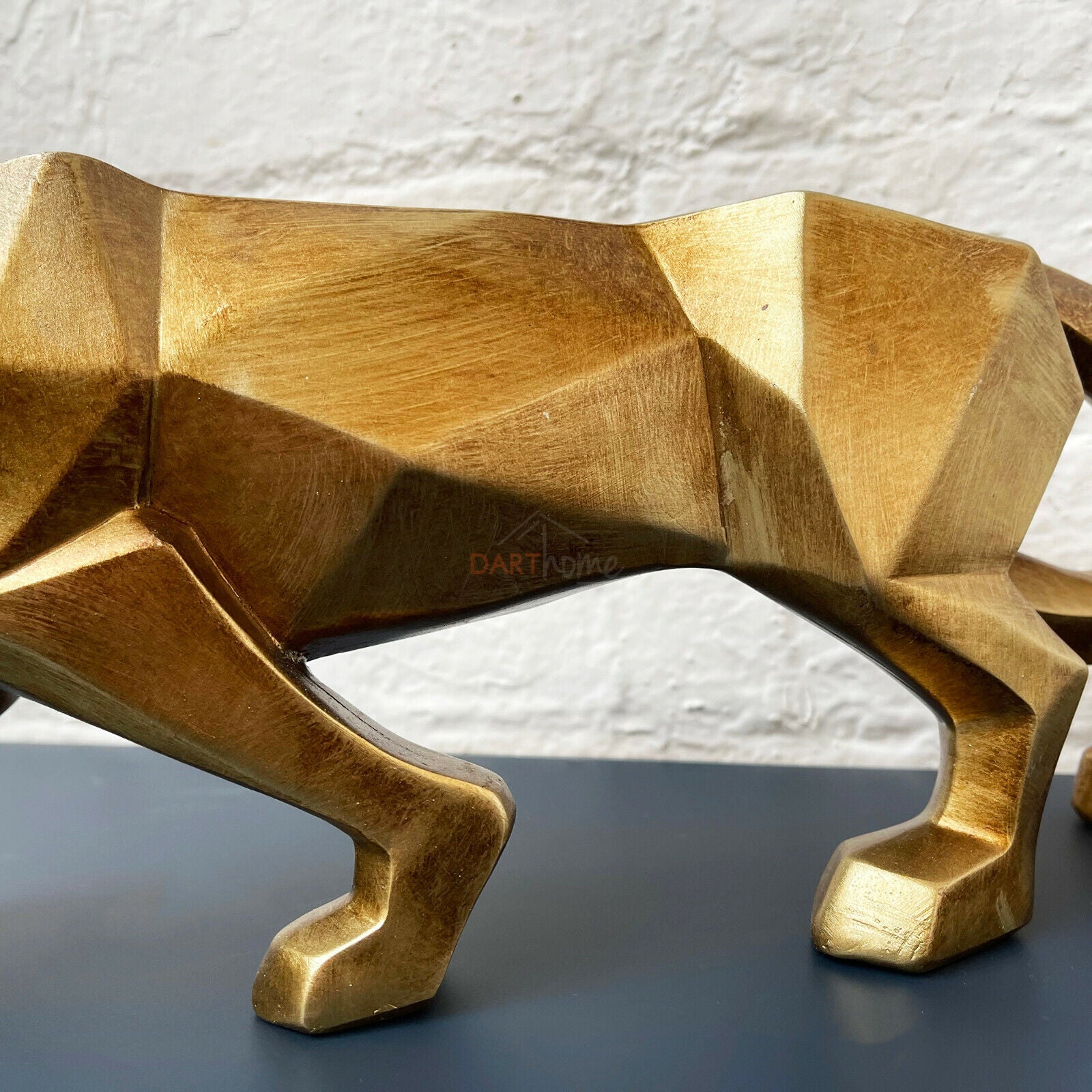 Geometric Gold Leopard Ornament 46cm
