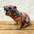Abstract Sitting English Bulldog Ornament