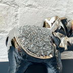 Silver Diamante Elephant Ornament