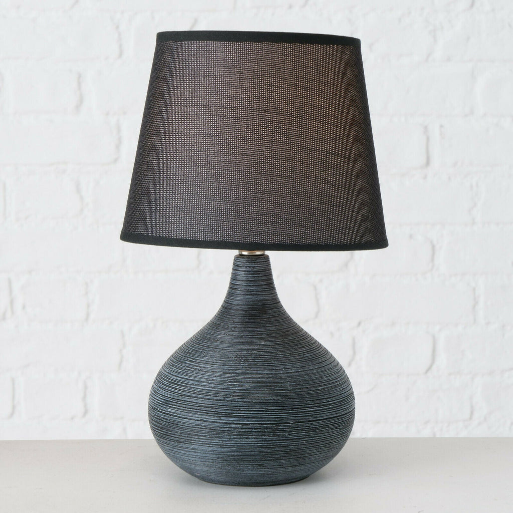 Dunkelgraue Keramiklampe