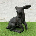 Bronze Effect Resin Sitting Hare Outdoor Garden Statues
