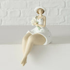 Resin Natural Women Figurines Set Of 2