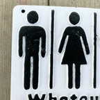 Cast Iron Funny Toilet Sign - Whatever Just Wash Your Hands