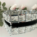 Diamante Love Heart verspiegelter Kerzenteller