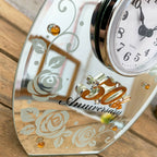 Spiegeluhr zum 50. Goldenen Hochzeitstag, 16 cm