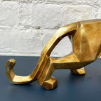 Geometrisches goldenes Leoparden-Ornament, 46 cm