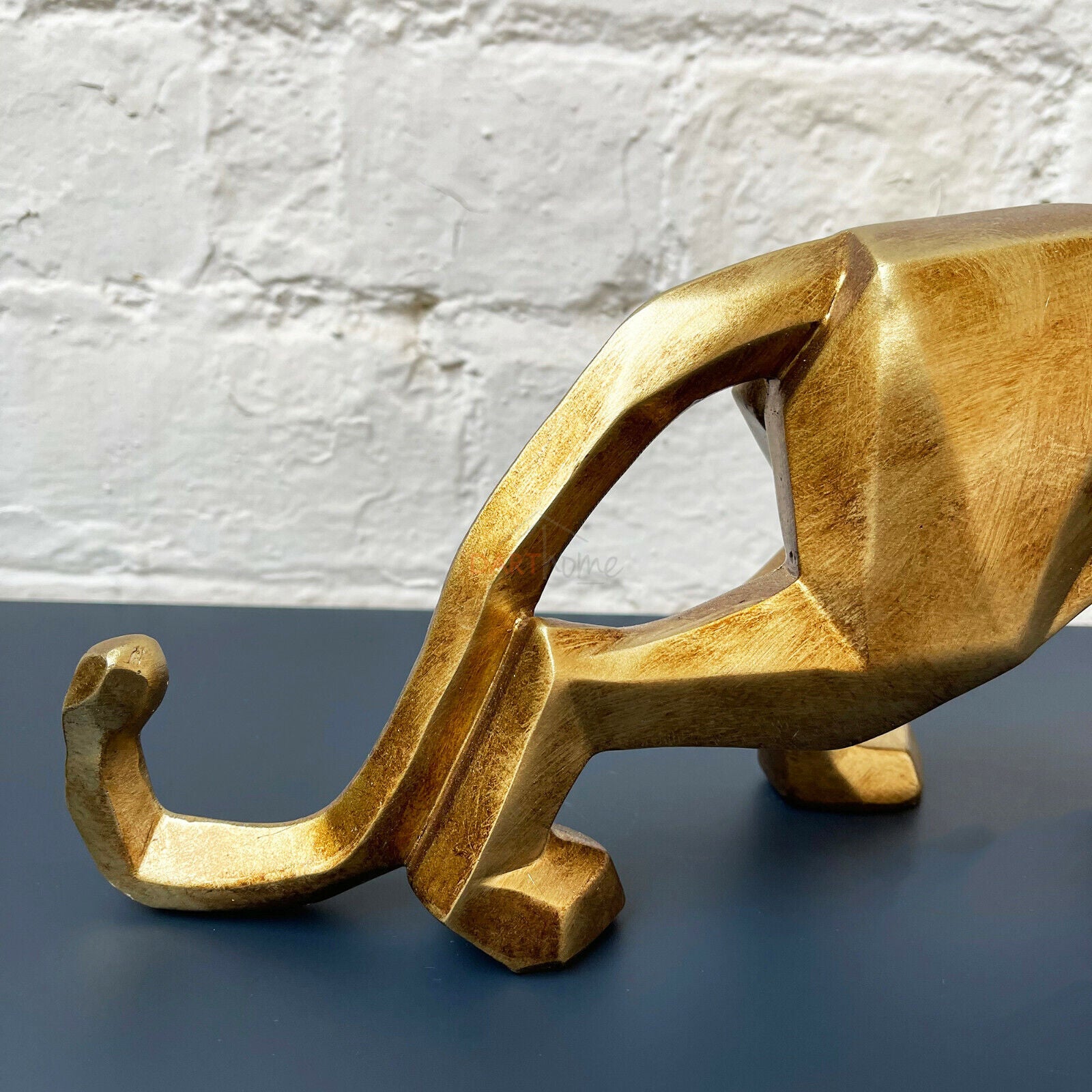 Geometric Gold Leopard Ornament 46cm
