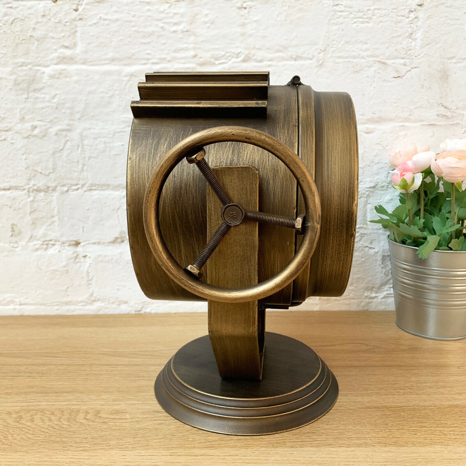 Industrial Metal Searchlight Clock
