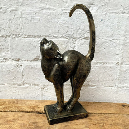 Dehnbare Katze aus Kunstharz, 31 cm