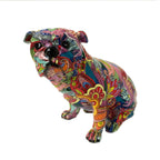 Abstract Sitting English Bulldog Ornament