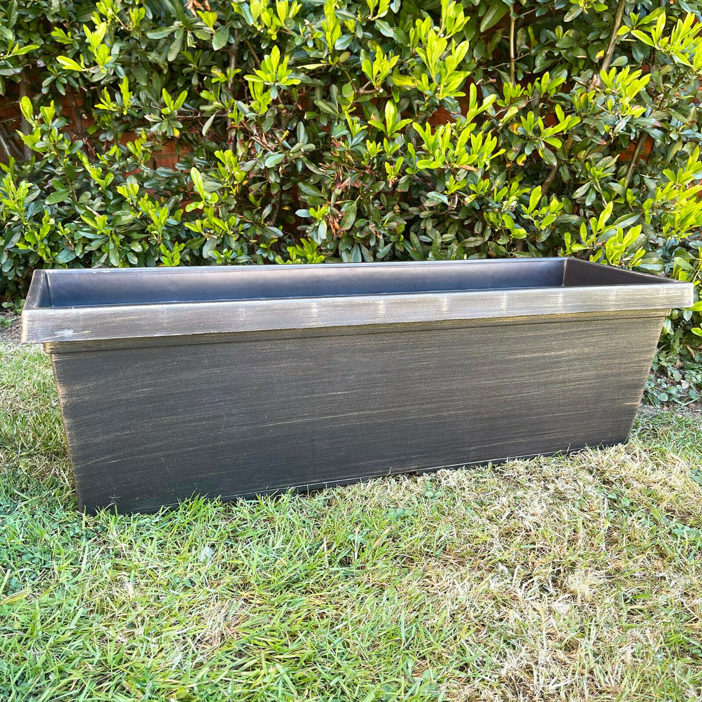 66cm Brushed Black Window Box Planter