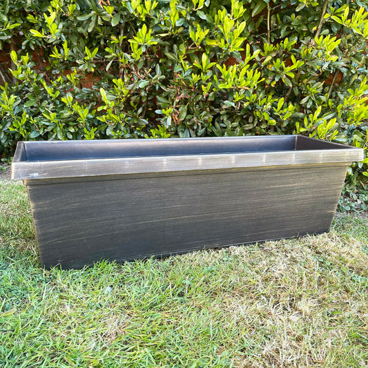 66cm Brushed Black Window Box Planter