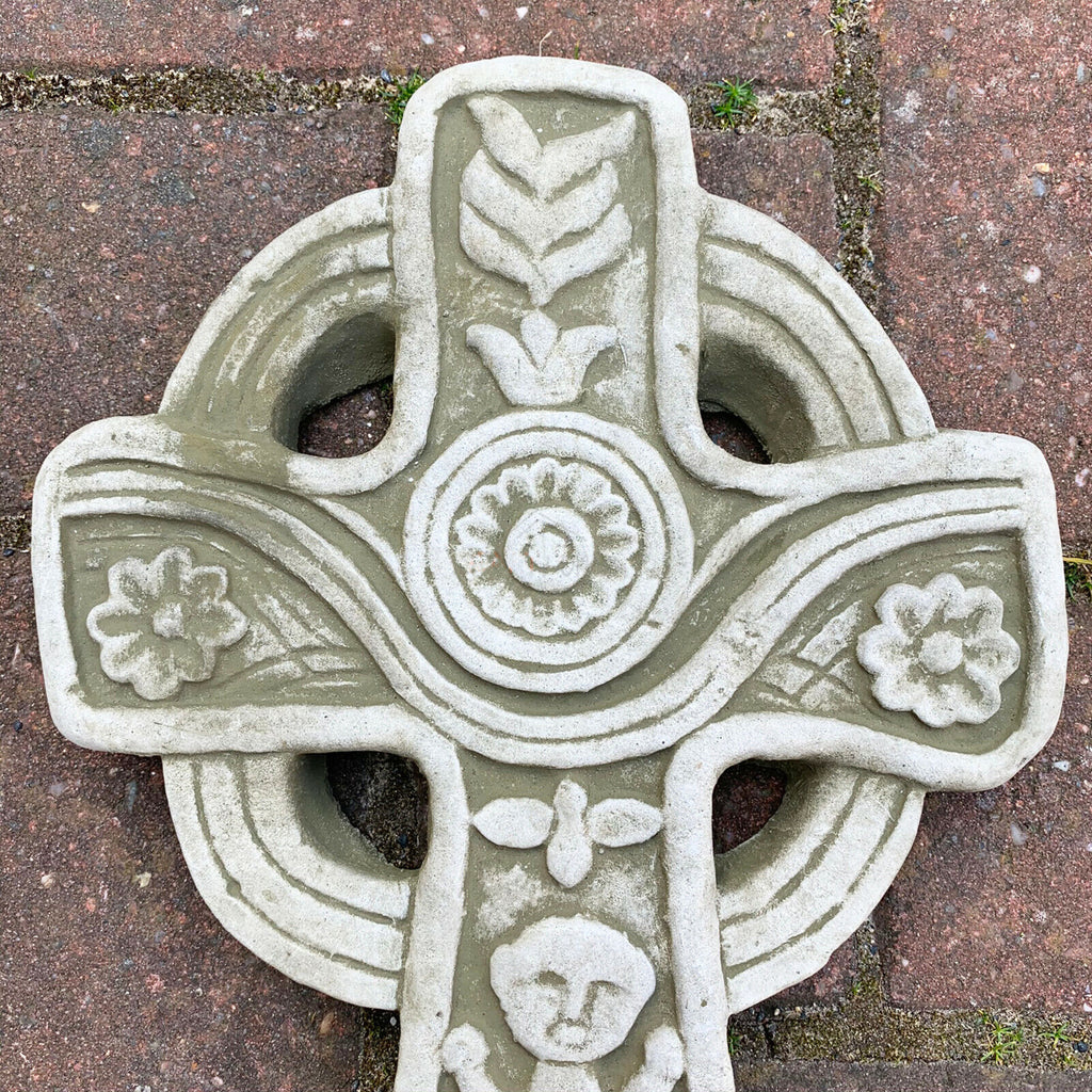 Stone Celtic Cross Wall Plaque 29cm