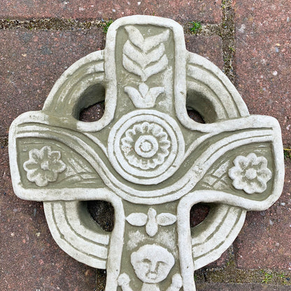 Keltisches Kreuz-Wandschild aus Stein, 29 cm