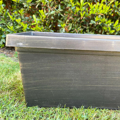 66cm Brushed Black Window Box Planter