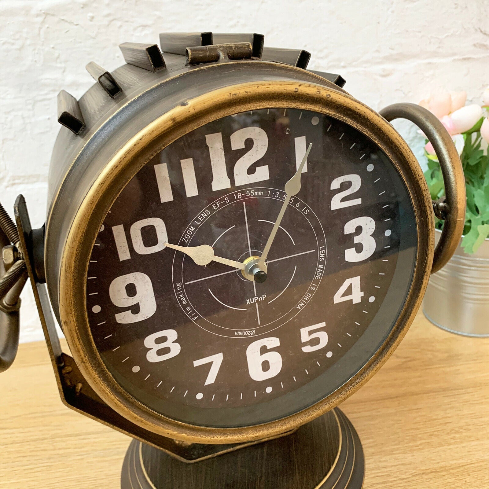 Industrial Metal Searchlight Clock