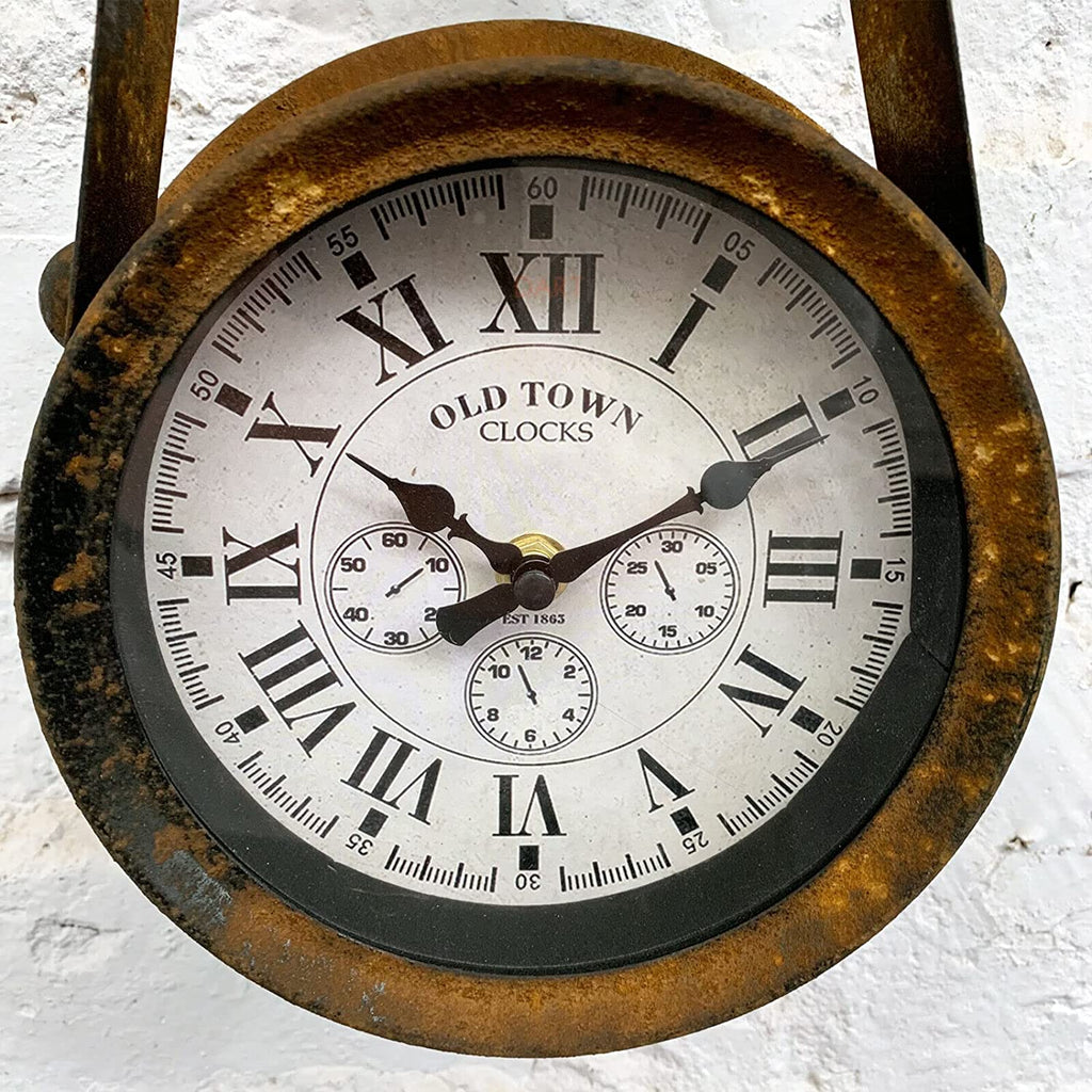 Industrial Rust Factory Wall Clock