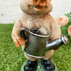 Schwein mit Gießkanne, 21 cm