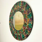 Speckled Paint Splatter Mosaic Wall Mirror 40cm