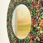 Speckled Paint Splatter Mosaic Wall Mirror 40cm