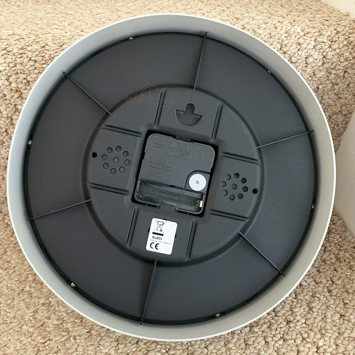Round Pastel Grey Wall Clock