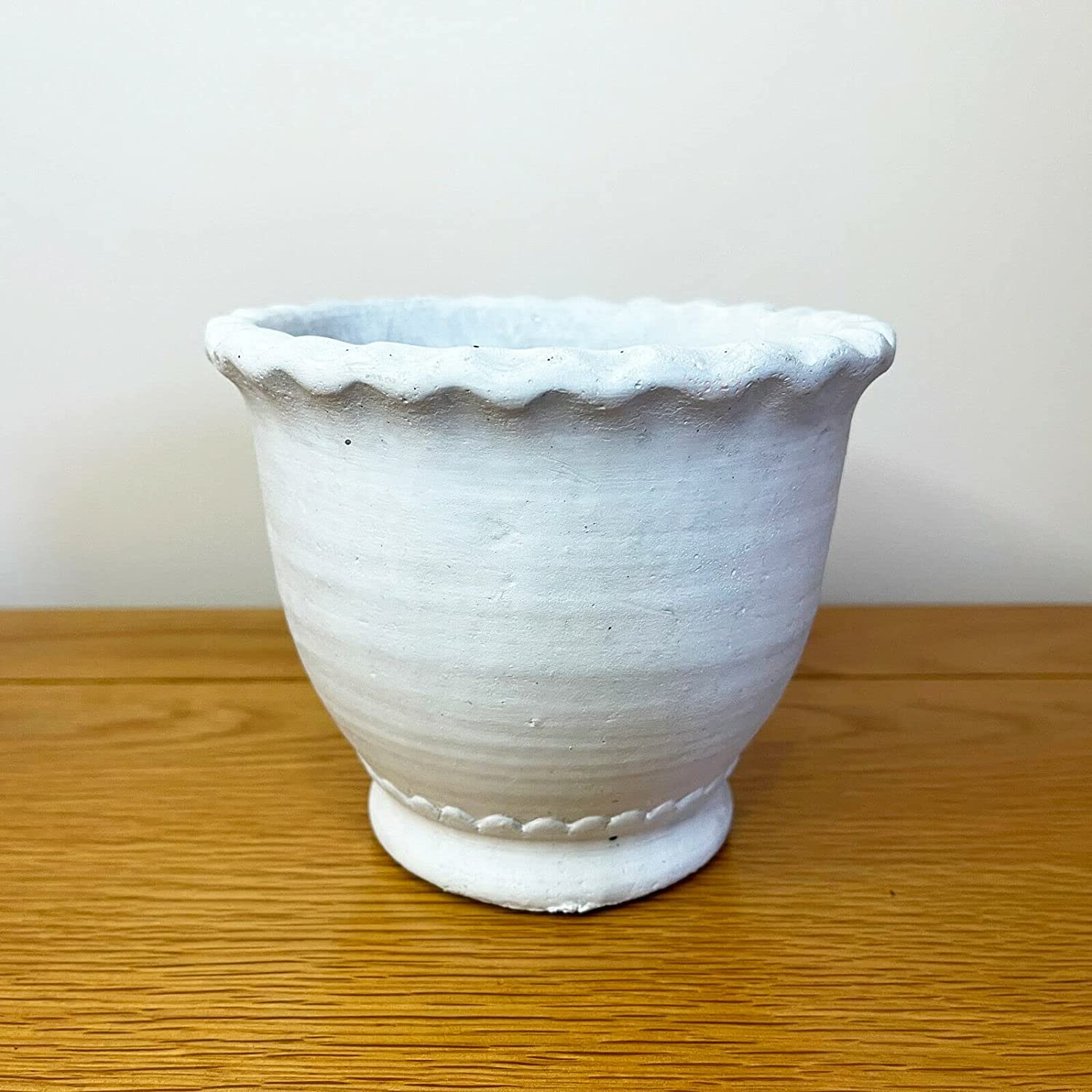 White Cement Indoor Plant Pot