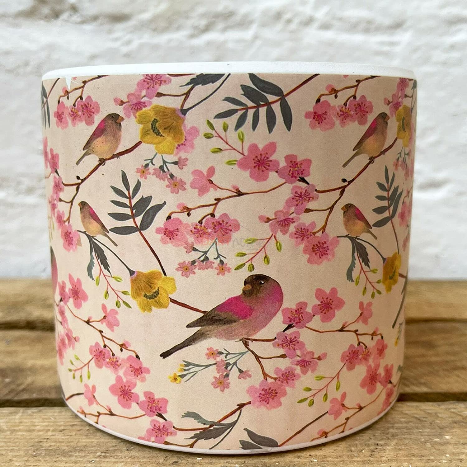 Ceramic Cherry Blossom Plant Pot Holder