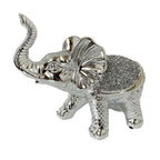 Silver Diamante Elephant Ornament