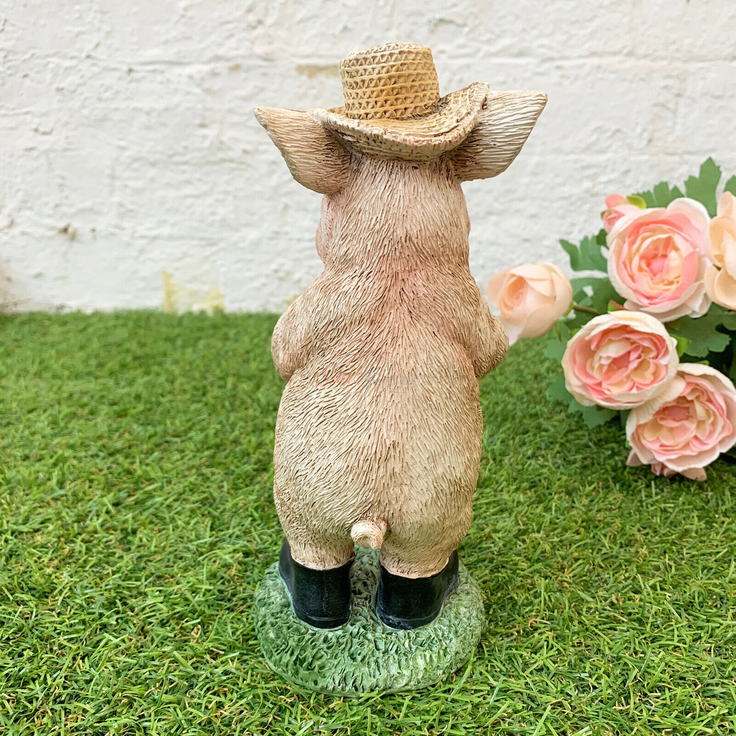 Pig With Watering Can Ornament 21cm