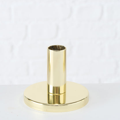 Set mit 3 Kerzenhaltern in Metallic-Gold