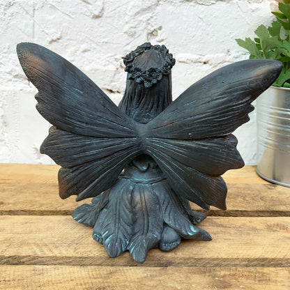 Bronze Resin Flower Fairy Girl Ornament C