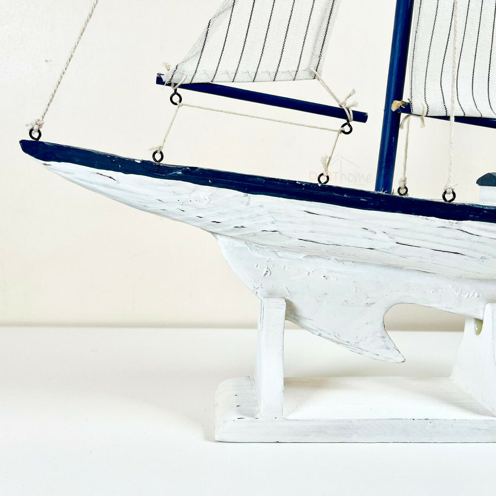 White Sailing Yacht Collectable Model Ornament 66cm