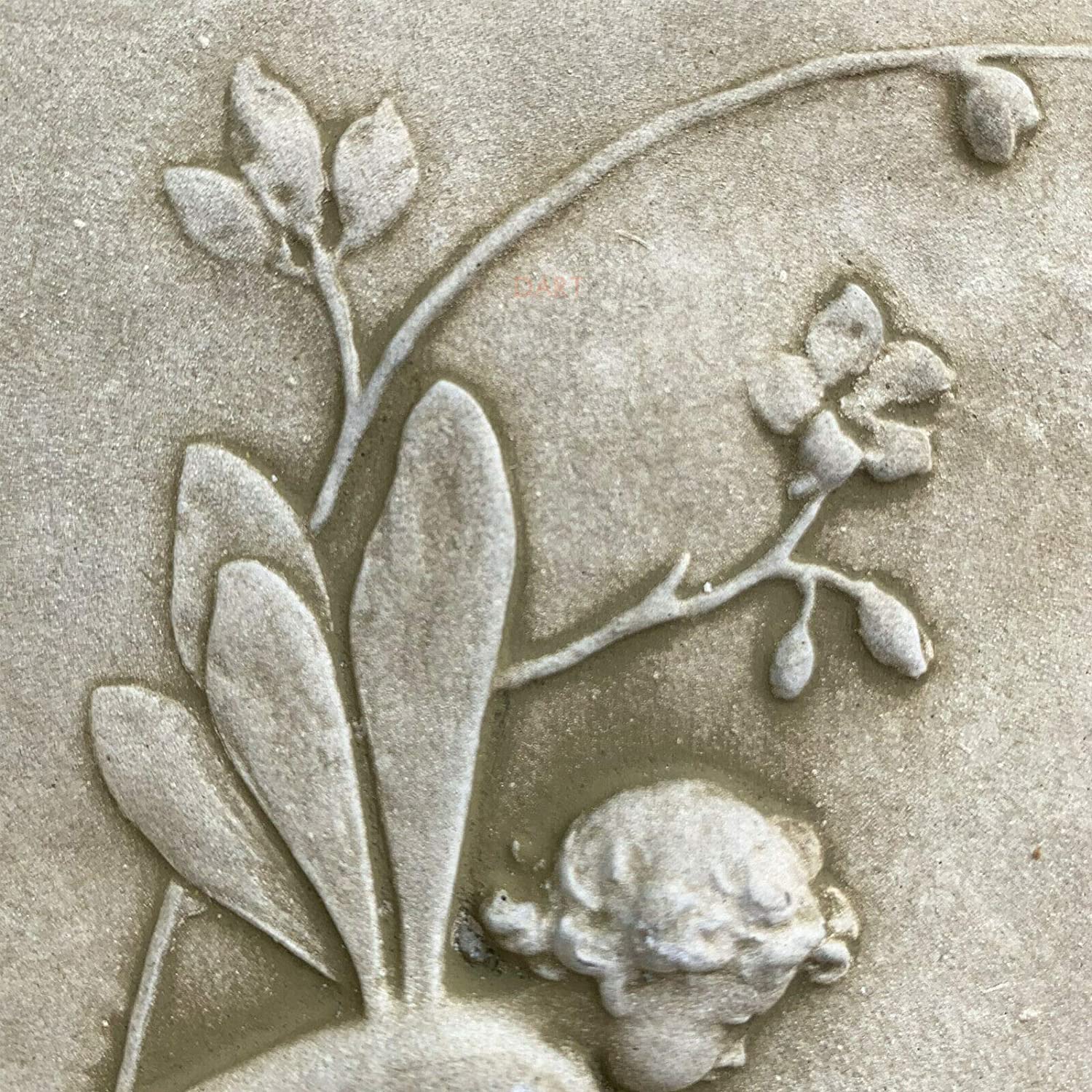 Stone Nymph And Angel Cherub Wall Plaque B
